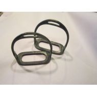 Diddle47 vtg heavy stirrups abercrombie & fitch made in england large stirrups