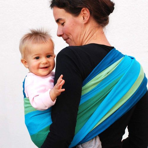  Didymos DIDYMOS Woven Wrap Baby Carrier Stripes IRIS (Organic Cotton), Size 6