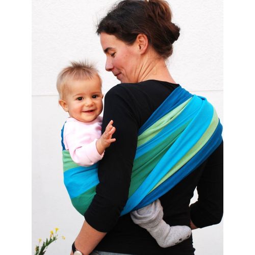  Didymos DIDYMOS Woven Wrap Baby Carrier Stripes IRIS (Organic Cotton), Size 6