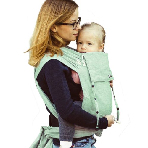  Didymos DIDYMOS DidyKlick Soft Structured Baby Carrier Jade (Organic Cotton), Jade Green/Natural White, One Size