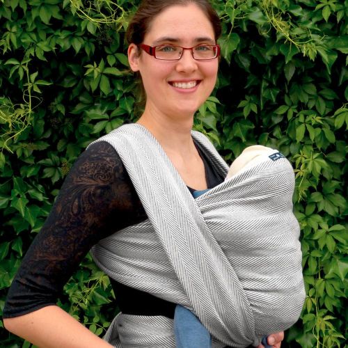  Didymos DIDYMOS Woven Wrap Baby Carrier LiscaHerrinbone Obsidian (Organic Cotton), Size 6