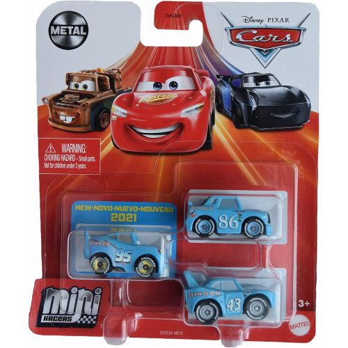  DieCast Disney Pixar Cars 3 Pack Mini Racers, Dinoco Series