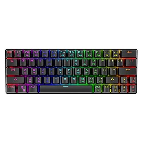  [아마존베스트]Dierya DIERYA Mechanical Gaming Keyboard 60% True RGB Backlit Bluetooth 4.0 Wired/Wireless LED Computer Keyboard for Multi-Device iPhone Android Mobile PC Laptop - Cherry MX Brown Equival