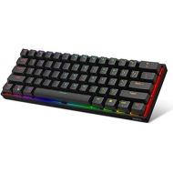 [아마존베스트]Dierya DK61E 60 % Mechanical Gaming Keyboard, RGB Backlit Wired polybutylene terephthalate (PBT) Keyboard Cap Waterproof Hot-Swap Capable Compact Computer Keyboard with Programmabl