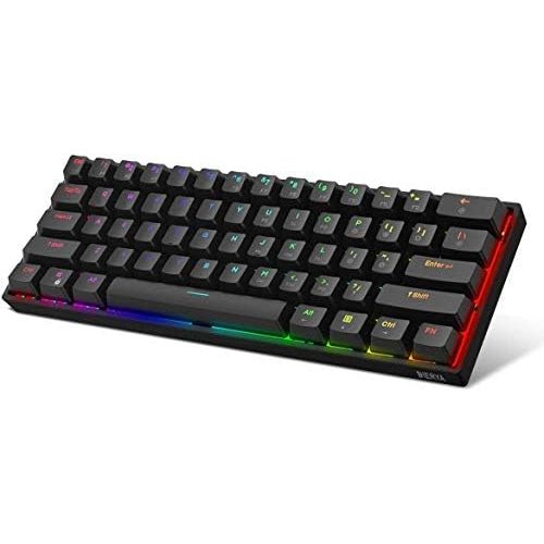  [아마존베스트]Dierya DK61E 60 % Mechanical Gaming Keyboard, RGB Backlit Wired polybutylene terephthalate (PBT) Keyboard Cap Waterproof Hot-Swap Capable Compact Computer Keyboard with Programmabl