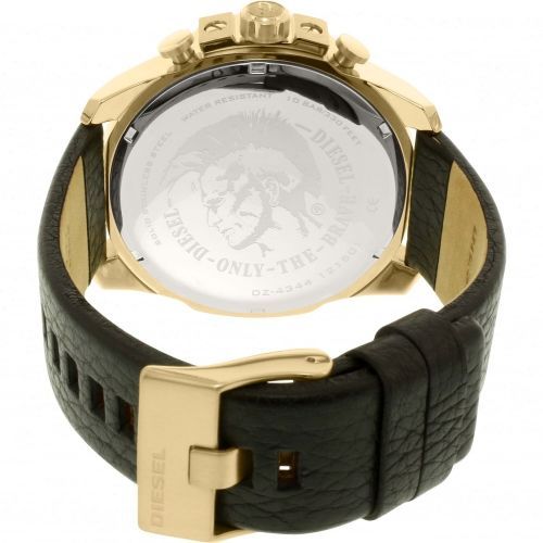  Diesel Men ft s Mega Chief Gold Leather Quartz Dress Watch by Diesel