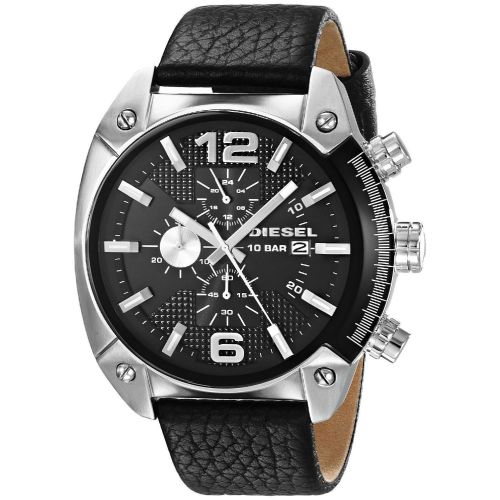  Diesel Mens DZ4341 Black Leather Quartz Watch by Diesel