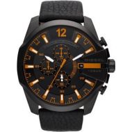 Diesel Mens DZ4291 Black Leather Chronograph Watch by Diesel