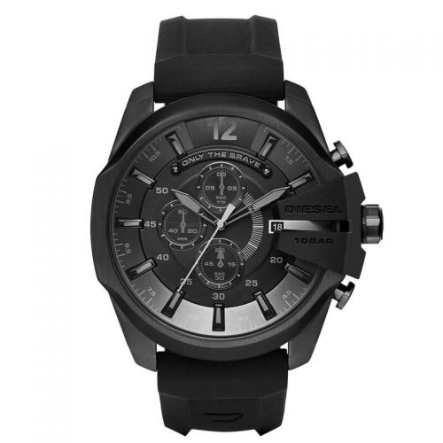  Diesel Mens DZ4378 Chief Chronograph Black Dial Black Silicone Watch by Diesel