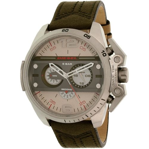  Diesel Mens Ironside DZ4389 Green Leather Quartz Fashion Watch by Diesel