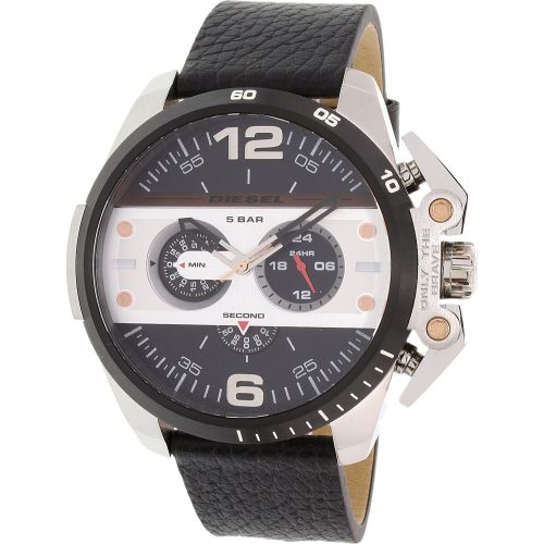  Diesel Mens DZ4361 Black Leather Quartz Dress Watch by Diesel