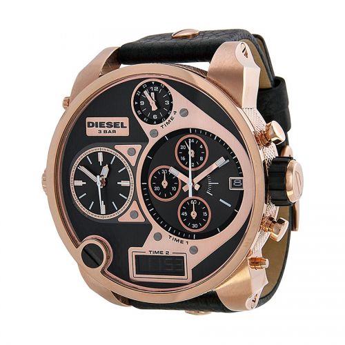  Diesel Men ft s DZ7261 Daddies Series Analog Display Quartz Black Watch by American Muscle