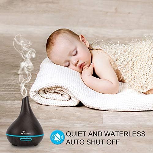  [아마존베스트]Diffuserlove 500 ml Diffuser Aroma Diffuser Ultrasonic Humidifier Carry Cool Mist Humidifier with 7 Colours LED and Auto Shut-Off Function Perfect for Office Home