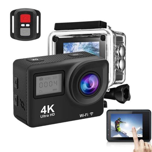  Difini. Difini Action Camera, 4K WiFi Ultra HD Waterproof Sport Camera with 2.0 Inch Touch System Display DV Camcorder, 12MP 170 Degree Wide Angle 30m Underwater Cam with Mounting Accessor