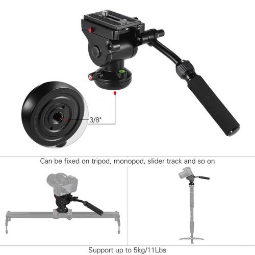  Dig dog bone Metal Heavy Duty Video Camera Tripod Action Fluid Drag Head with Sliding Plate for DSLRSLR Cameras