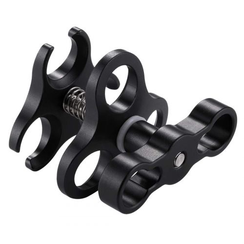  Dig dog bone Triple Ball Clamp Diving Camera Bracket Aluminum Spring Flashlight Clamp compatibile Diving Underwater Photography System