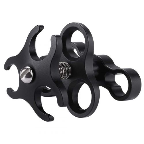  Dig dog bone Triple Ball Clamp Diving Camera Bracket Aluminum Spring Flashlight Clamp compatibile Diving Underwater Photography System