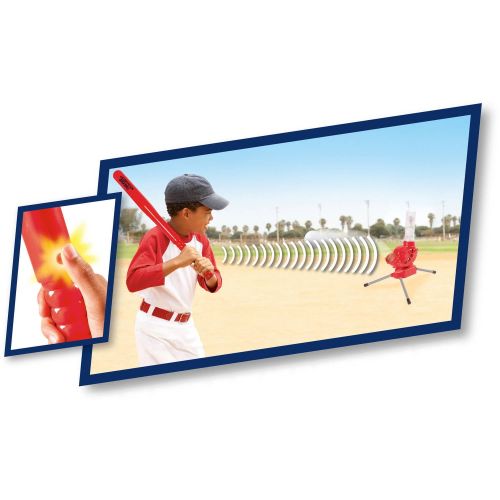 Diggin Active Lazer Pitch Baseball Pitching Machine with Bat and Balls