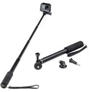 Digicharge Extendable Action Camera Selfie Stick Monopod, Compatible with GoPro Hero10 Max Hero9 Hero8 Hero 10 9 8 Fusion Akaso Brave 5 4 Apeman EKEN Fitfort Campark Compact Camera