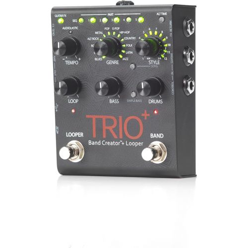  DigiTech Trio+ Band Creator + Looper w/ FS3X Footswitch, 4 Cables, and Power Supply