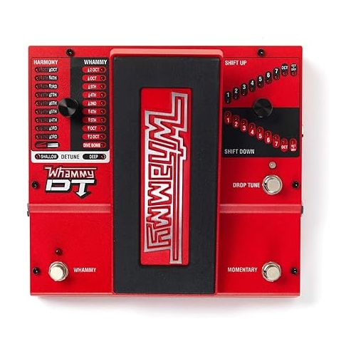  Digitech Whammy DT Pitch Shift Drop Tune Guitar Effects Pedal Bundle with 2 Patch Cables and FS3X 3 Button Footswitch