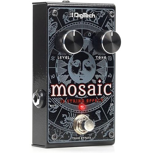  Digitech MOSAIC 12-String Effect Pedal Bundle with 9V Power Supply, Patch Cable, and Dunlop PVP101 Pick Pack