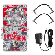 DigiTech Dirty Robot Stereo Mini-Synth Pedal Bundle with 2 Patch Cables and Power Supply