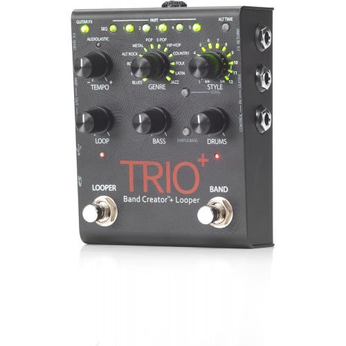  Digitech Trio+ Band Creator + Looper w/ FS3X Footswitch, 4 Cables, and Power Supply