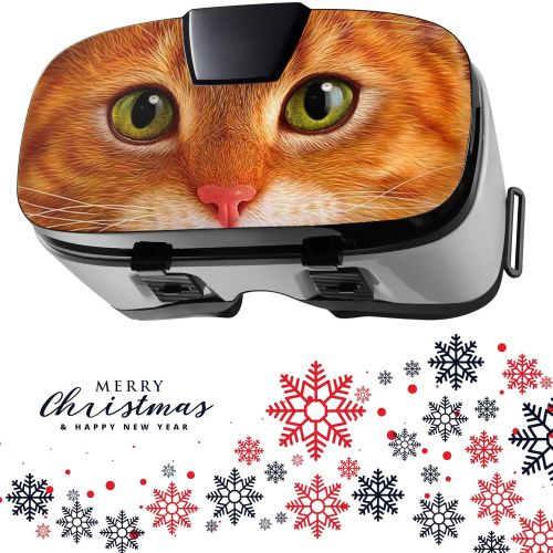  Digib VR Headset for iPhone & Android Phones | 3D Virtual Glasses | Virtual Reality Goggles Perfect Work with Max Size Smartphones | Eye-Safe Adjustable HD Quality Lenses (Ginger Cat)