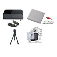 Digital Nc LC-E6 & LP-E6 Comptatible High Capacity Battery And Rapid Charger Kit + Mini Tripod + Screen Protector