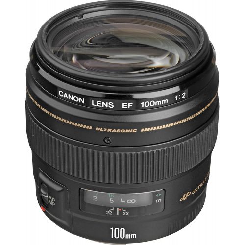 캐논 6Ave Canon EF 100mm f2 USM Telephoto Prime Lens for Canon EOS Digital SLR Cameras (2518A003) Bundle with Lens Pouch + UV Filter + Lens Hood - International Model (No Warranty)