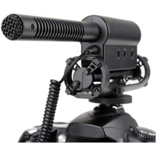  Digital Nc High Sensitivity Microphone (Stereo/Shotgun) with Windscreen & Dead Cat Wind Muff for Fujifilm X-T4