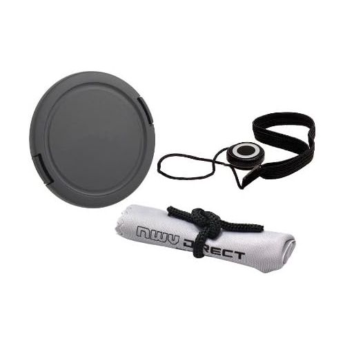  Digital Nc Lens Cap Side Pinch (58mm) + Lens Cap Holder + Lens Cap/Filter Adapter + Nw Direct Microfiber Cleaning Cloth for Fujifilm FinePix S8630