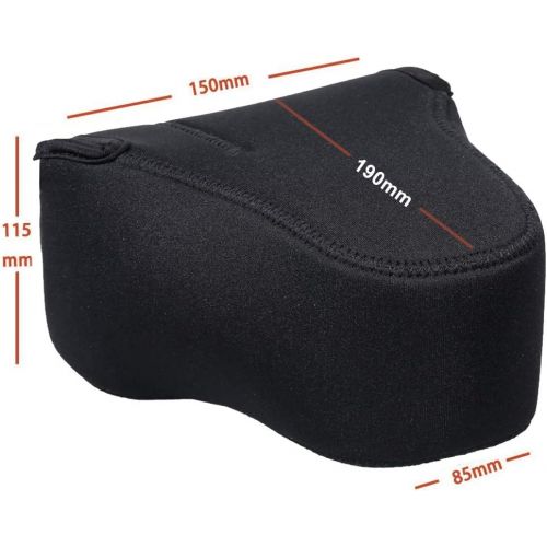  Digital Nc Neoprene Fitted Case for Nikon COOLPIX P1000 (Black) (Fits Hood Only When Reversed On Lens)