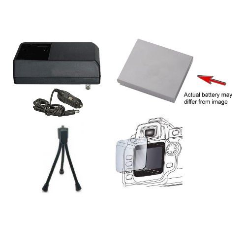  Digital Nc CG-300 & BP-208 Comptatible High Capacity Battery And Rapid Charger Kit + Mini Tripod + Screen Protector