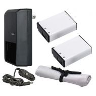 Digital Nc Canon EOS Rebel SL2 High Capacity Batteries (2 Units) + Intelligent AC/DC Travel Charger