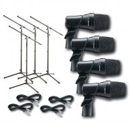 Digital Reference},description:DRDK4 4-Piece Drum Mic Kit Cable and Stand Package