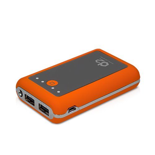  Digital2 D2 Portable USB Battery 8400 mAh with built in LED flashlight and Dual Charging Capability - Orange (EP-8400B_OR)