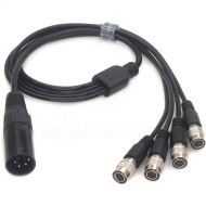 DigitalFoto Solution Limited AR96-XLR4 4-Pin XLR to Four Hirose Connectors Cable for Sound Devices 688 and 788T (27.5