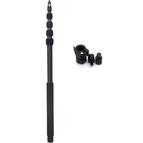  DigitalFoto Solution Limited BM02C Pro 5-Section Carbon Fiber Microphone Boompole with Quick Release Head (Uncabled, 9.8')