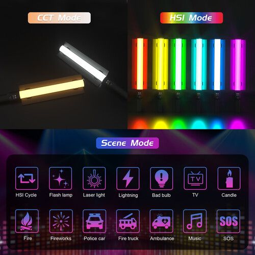  DigitalFoto Solution Limited G60R RGB LED Tube Light (2')