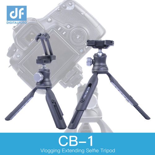  DigitalFoto Solution Limited CB-1 Vlogging Selfie Stick Tabletop Tripod with Folding Smartphone Clip