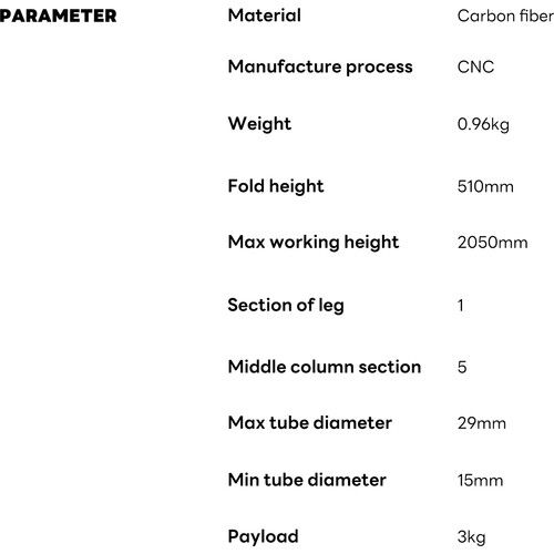  DigitalFoto Solution Limited DF-CF29 Carbon Fiber Tripod Stand