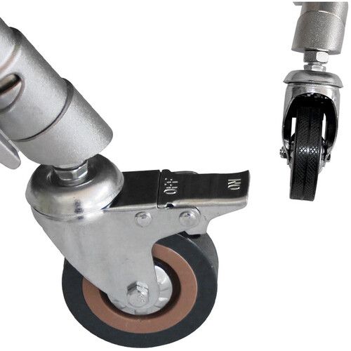  DigitalFoto Solution Limited 360° Rotatable Locking Caster Wheel for 25mm Leg & C-Stand (Set of 3)