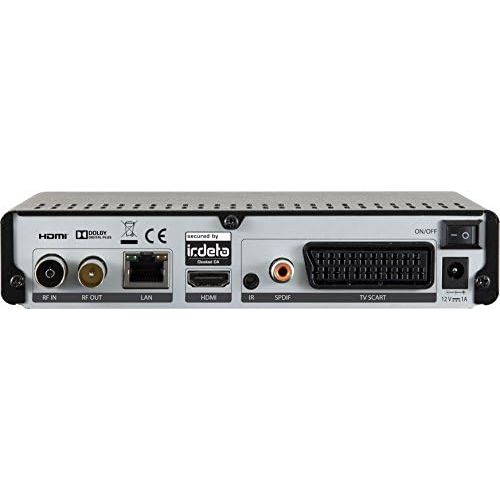  Digitalbox 77 560 00 Imperial T 2 IR Plus DVB T2 HD Receiver mit Irdeto Entschluesselung (Freenet TV, H.265/HEVC, PVR Ready, HDMI, SCART, USB, LAN) schwarz