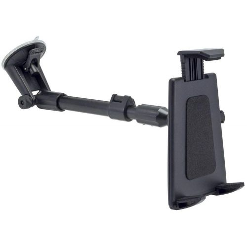  DigitlMobile Robust Windshield Tablet Car Mount or Truck Mount Window Holder and Adjustable Arm Extender for Acer Chromebook Tab 10 wAnti-Vibration Swivel Lock Cradle (use with or