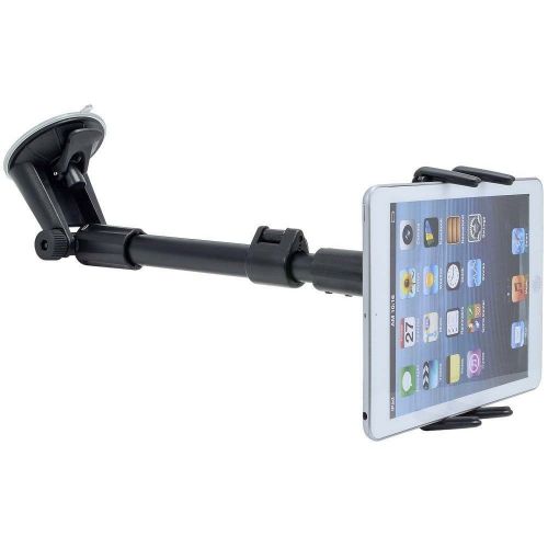  DigitlMobile Car Mount, Premium Adjustable Arm Extension Windshield Suction Tablet Car Mount for Samsung TAB A E S 2 3 4 S2 S3 S4 (All 7-13 disp.) wAnti-Vibration Swivel Cradle Holder (use wit