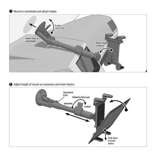  DigitlMobile Car Mount, Premium Adjustable Arm Extension Windshield Suction Tablet Car Mount for Samsung TAB A E S 2 3 4 S2 S3 S4 (All 7-13 disp.) wAnti-Vibration Swivel Cradle Holder (use wit