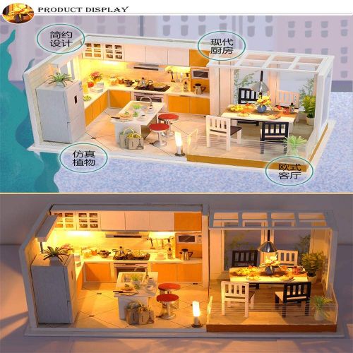  Digood DIGOOD Miniature Dollhouse Kit DIY House Craft Kits Best Birthdays Gifts for Boys and Girls