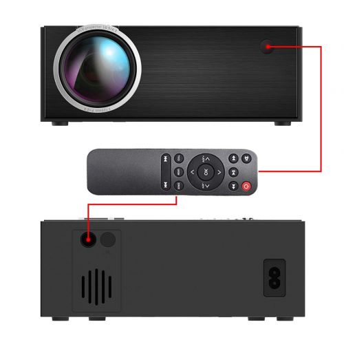  Portable Video Projector, Digyssal 2018 Upgraded Multimedia Home Theater Video Projector...
